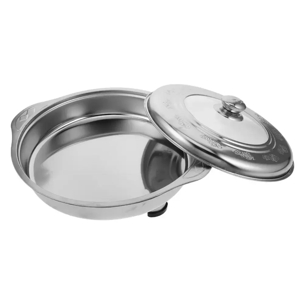 Stainless Steel Buffet Chafing Dish Food Tray Handle Hot Pot Portable Cooking Gear Detachable Legs Multifunctional