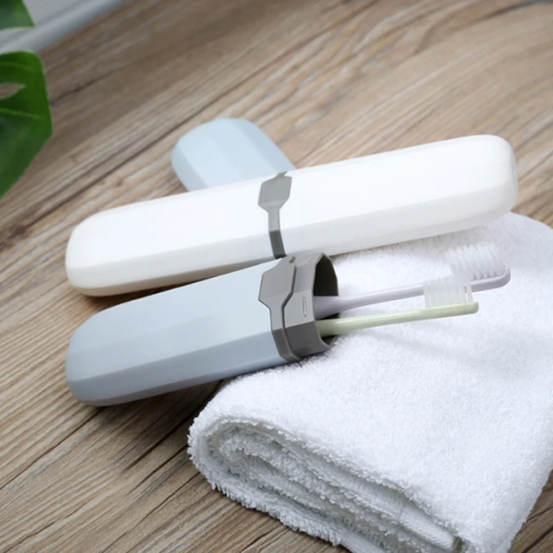 AA20-Travel Toothbrush Case Stretchable Toothpaste Holder Container Anti Bacterial Adjustable Box