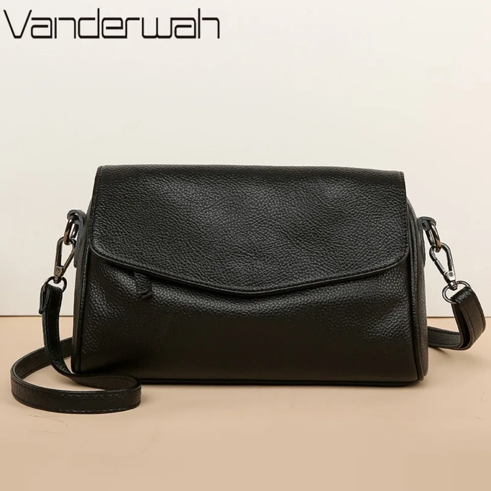 

100% Genuine Leather Crossbody Bags for Women Soft Cow Leather Flap Women Bags Designer Female Shoulder Messenger Bag Handbags