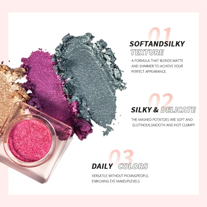 Free Shiping Shimmer Glitter Highlighter Cream Eye Shadow Makeup Silkworm Gold Face Contour Bronzer Brighten Highlight Eyeshadow