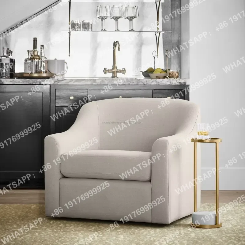 Best Quality Popular Modern Fabric Lounge Swivel Armchair Elegantly Leisure Sofa Chair Chaise
