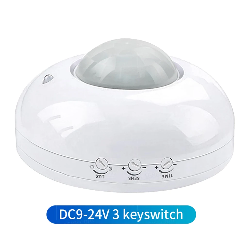 Ceiling Mount PIR Motion Sensor Switch with High Sensitivity Detection Energy saving Design and Wide Voltage Range