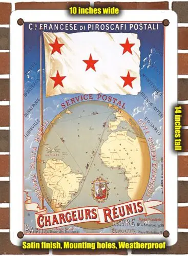 METAL SIGN - 1920 Chargeurs Reunis - 10x14 Inches