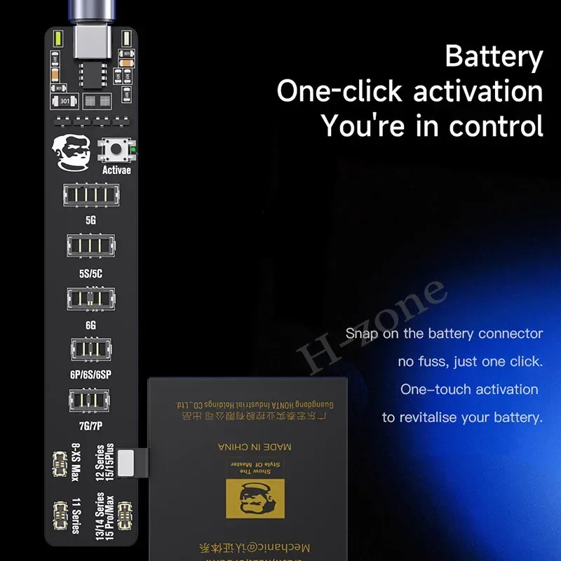 Placa de detección de activación de batería mecánica F009 F018, identificación inteligente para teléfono 5-15 Pro Max Android