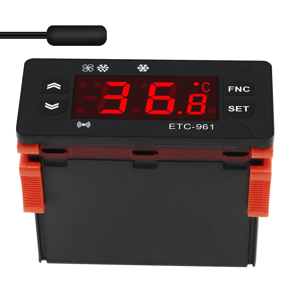 ETC-961 Mini Temperature Controller Microcomputer thermostats Digital Thermostat Refrigeration Alarm 220V NTC sensor 40% off