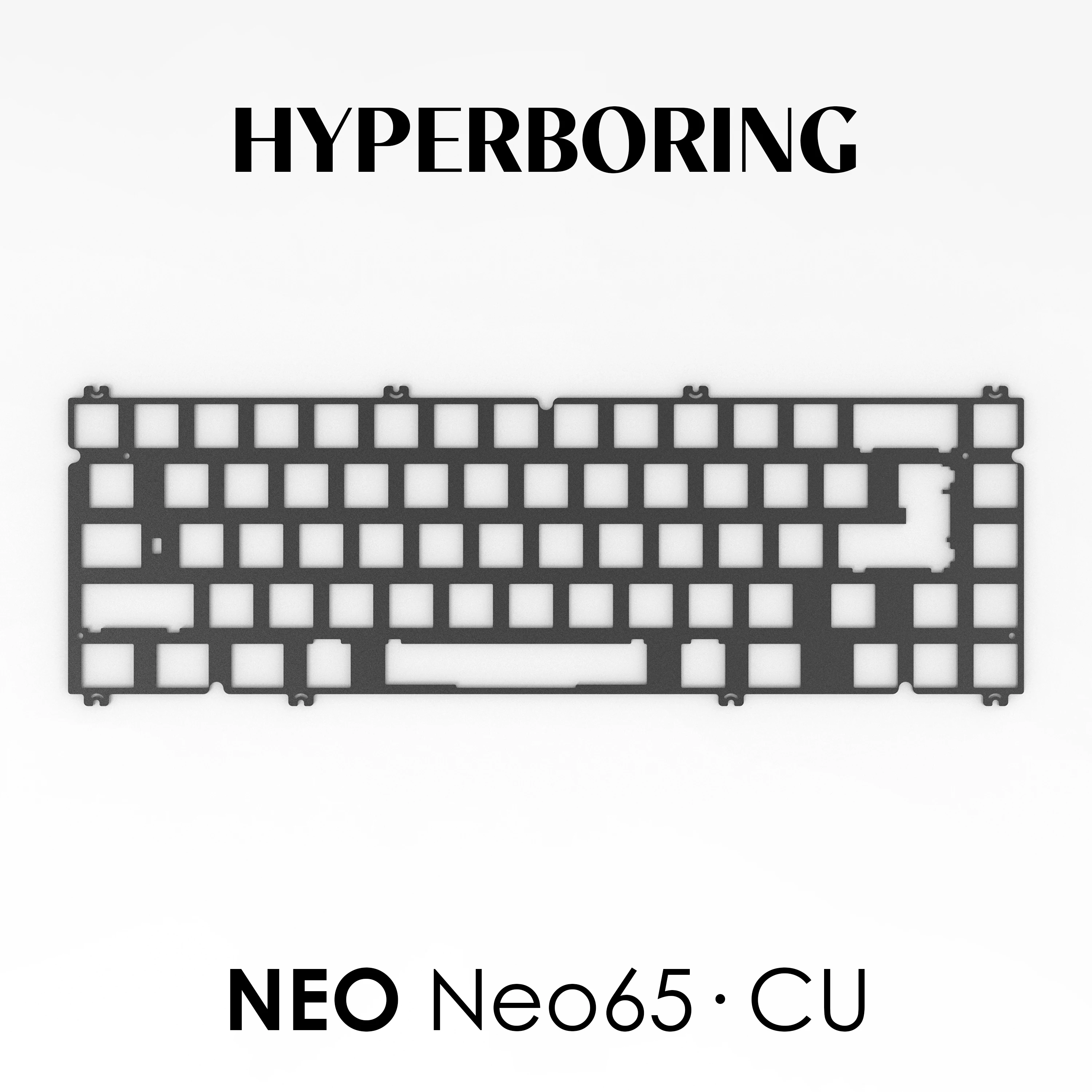 Placa de posicionamiento de teclado Neo65CU, placa de teclado de latón y aluminio PP FR4 para teclado mecánico Neo65CU, accesorios de regalo para PC