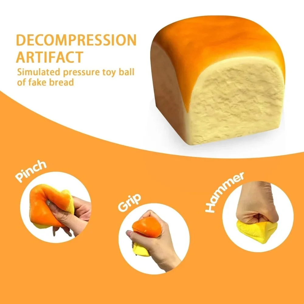 Hawaiian Bread Roll Soft Touch Small Block Toast Plastic Food Model Slow Rebound Rising Diy Toy Gift Party Decora Cake
