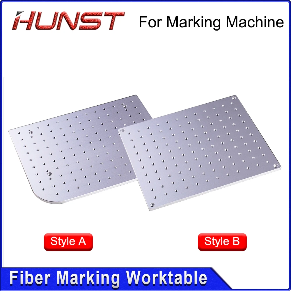 منصة عمل صفائح الألومنيوم Hunst 320 * 280 مم و350 * 550 مم لآلة الوسم بالليزر CO2 بالألياف البصرية.