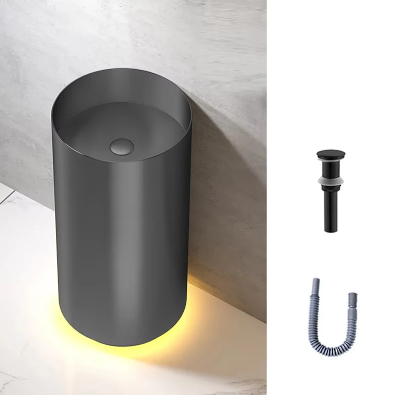 304 Stainless Steel Single Bowl Wash Basin Black Modern Sink By HONGDEC