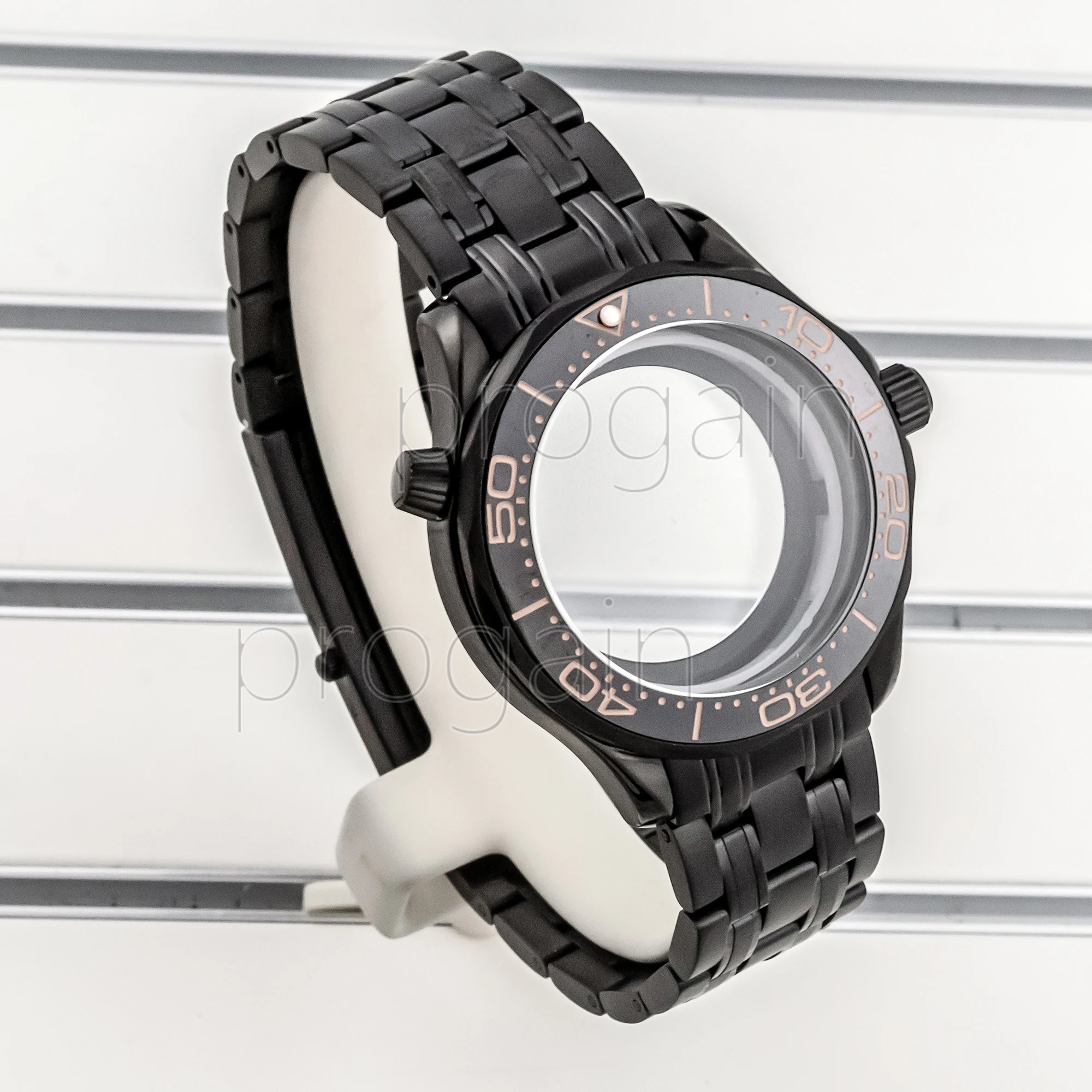 Mod 41mm NH35 Case 21mm Strap Stainless Steel Watchcase 10ATM Waterproof for Seamaster 300 NH35 NH36 Mechanical Movement