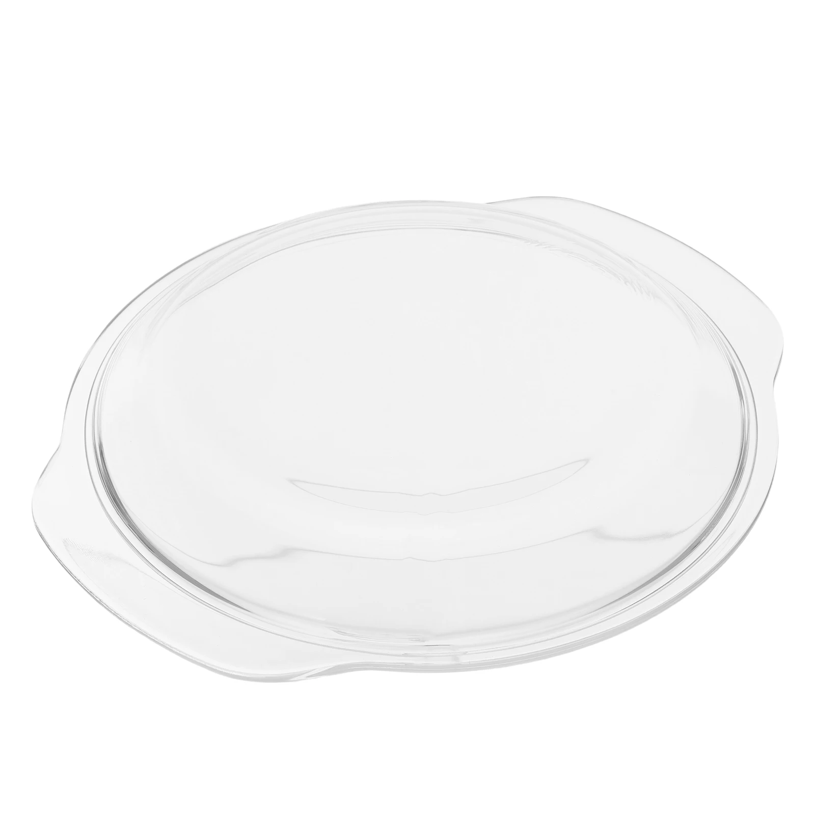 

1pc Glass Microwave Cover 17.8Cm Clear Reusable Splatter Shield For Food Plate Bpa-Free Heat Resistant Lid Household Storage
