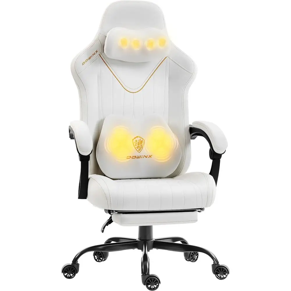 Ergonomic High-Back Recliner with Shiatsu Massager and Lumbar Support for Comfortable Gaming and Office Use