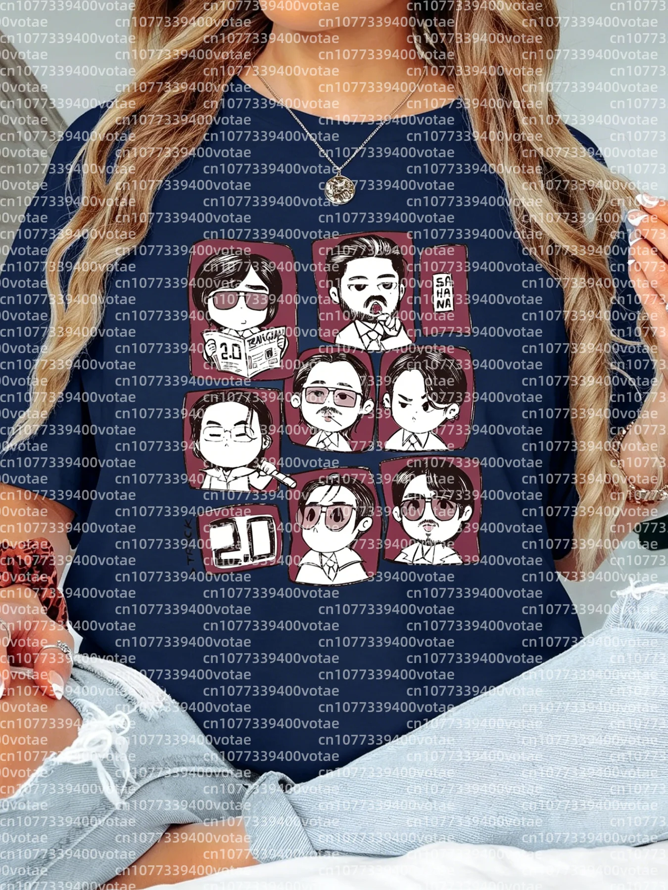 

Cute Members Design Pattern Printed Summer Women's Short Sleeve Pullover T-shirts Kpop Fan Gift Arirang World Tour 2026 Tees