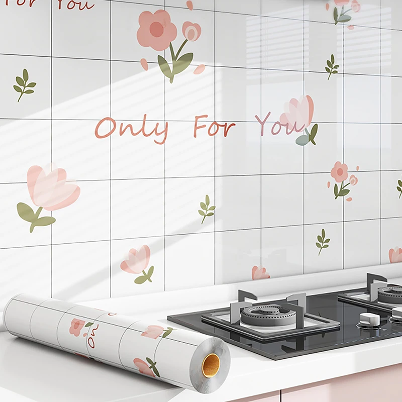 Kitchen Oil Proof Stickers Fire-Resistant High-Temperature Resistant Waterproof Moisture-Proof Stickers for Range Hood Stove Top