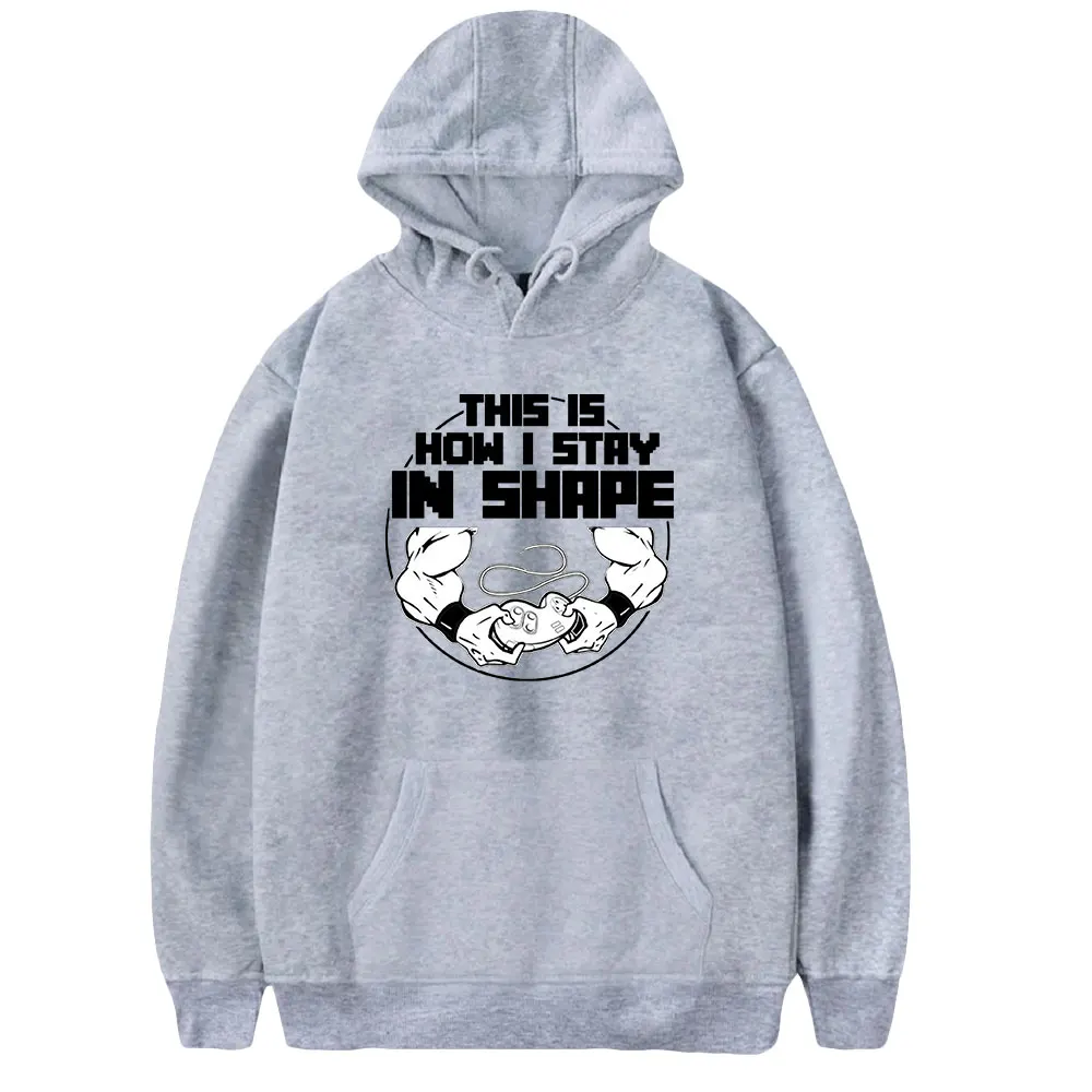 PopularMMOs Stay In Shape Merch Hoodie Youth Long Sleeve Women Men Hooded Sweatshirt Casual Style Unisex Clothes