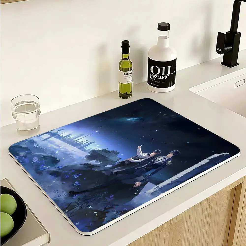 Omniscient Reader's Viewpoint Floor Mat Diatomite Floor Mat Fast Drying Odor Resistant Non Slip Bath Kitchen Mat