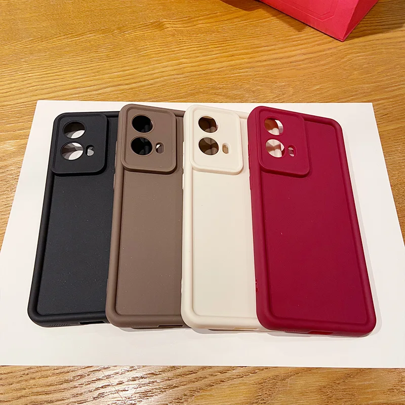 Coque de protection pare-chocs pour appareil photo, coque en silicone souple pour Moto G85, G55, G35, Edge50, Neo Pro, G24, G04, E14, G14, G54, Motorola G84, 256