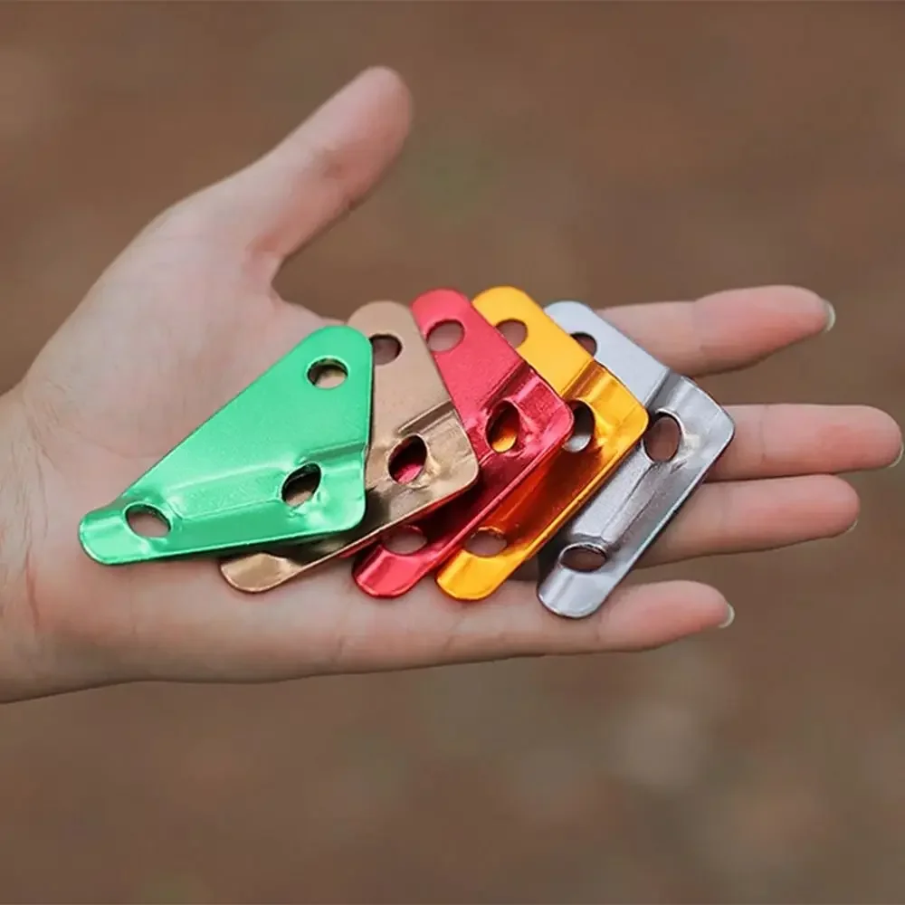 3-Holes Triangle Cord Fastener Tent Rope Fastener Wind Cord Adjuster Camping Tent Fastener Cord Buckle Stopper Wind Rope Buckle