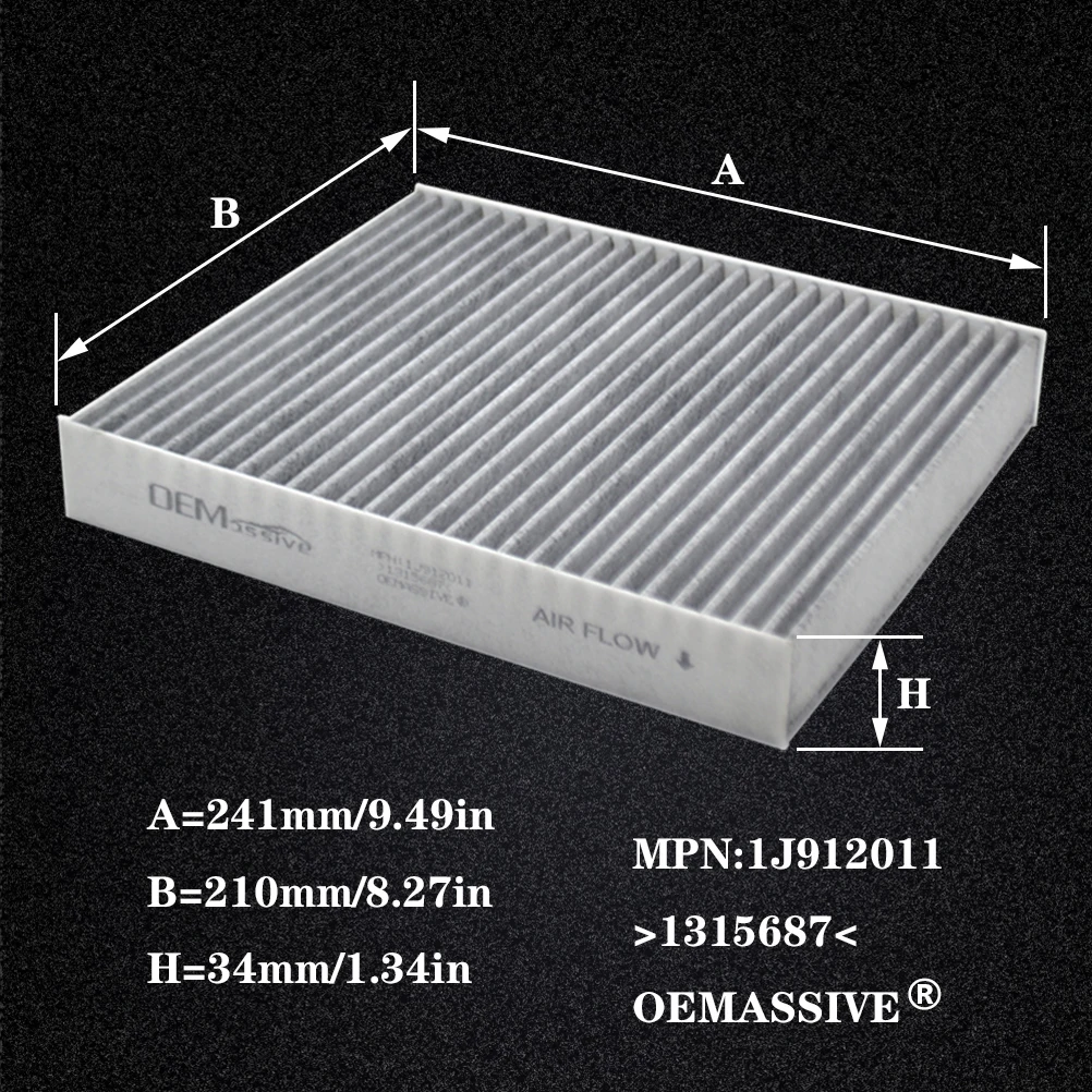 Car Pollen Cabin Filter Activated Carbon For Focus 2 3 Galaxy Kuga Mondeo 4 C-Max 1315687 1253220 3M5J-19G244-AA 3M5J-18D543-BA