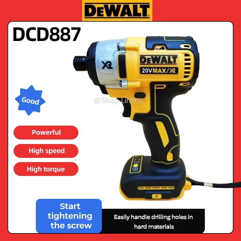Dewalt DCF887 Electric Impact Driver Drill 20V Battery Speed Brushless motor Electric Screwdriver For Power Tools