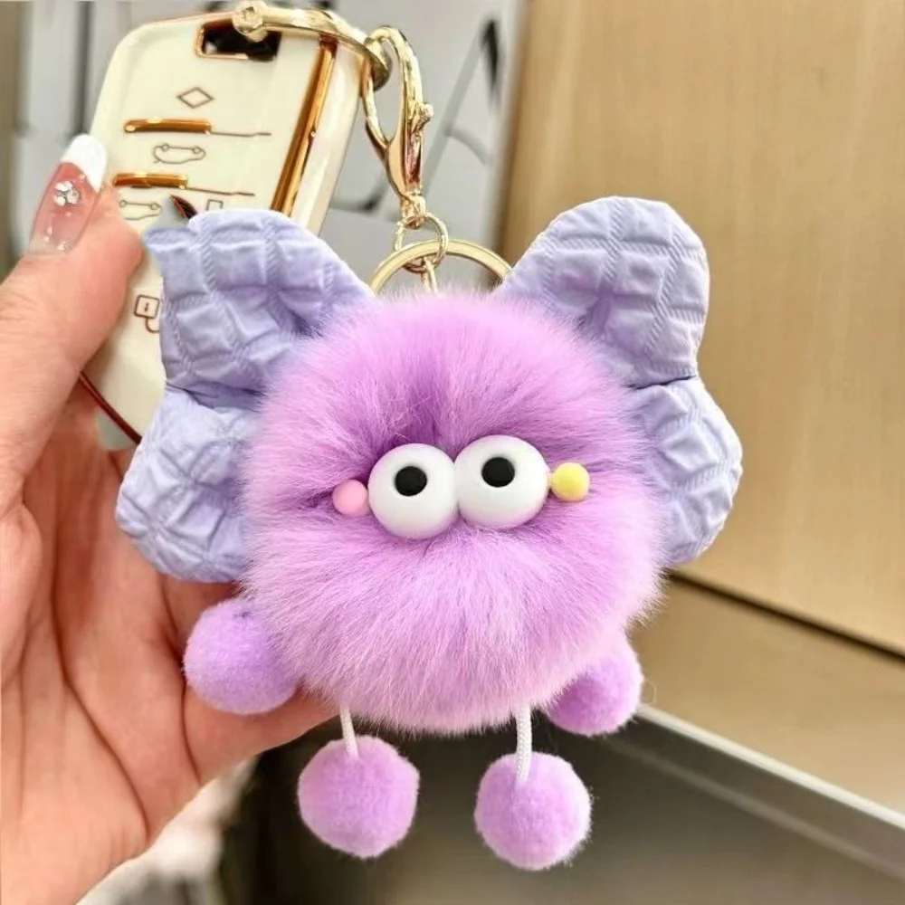 Soft Plush Keychain New Exquisite Briquettes Cute Keyring Doll Bow Bag Pendant Gift