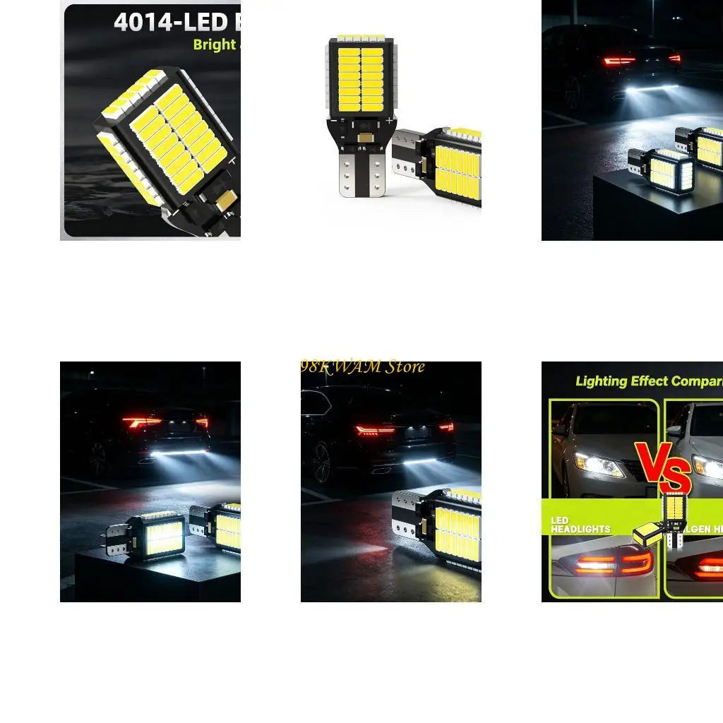 Vehicle Lamp T-15 W16W LED Bulbs, Reverse Light Backup Lamp for Vehicle Use 68UF