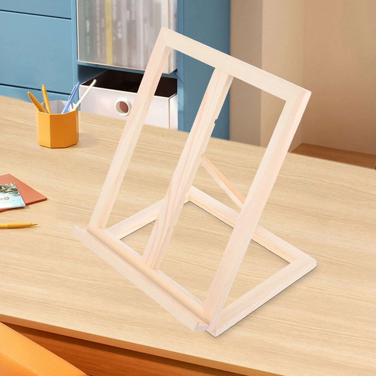 ขาตั้งวาดภาพไม้แบบพับได้สำหรับนักเรียน ปรับความสูงได้ สำหรับสีน้ำมัน สีน้ำ แข็งแรง พกพาสะดวก ใช้ตั้งโต๊ะสำหรับแสดงผลงานศิลปะ