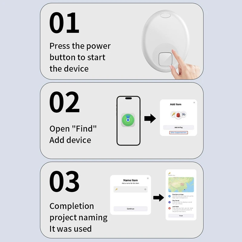 블루투스 애완 동물 추적 로케이터 스마트 분실 방지 파인더, 애플 분실 방지 장치, 크림색 흰색