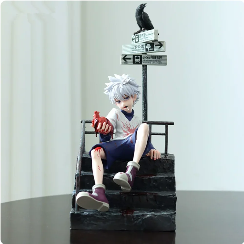 

Anime Killua Zoldyck Action Figures GK HUNTER×HUNTER Action Figures PVC Collection Model Peripheral Toys Desktop Gift