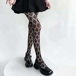 New Women Tights Pantyhose Lingerie Sexy Lace Floral Hollow Out Mesh Fishnet Stockings Pantyhose Y2k Girls Tights Body Stockings