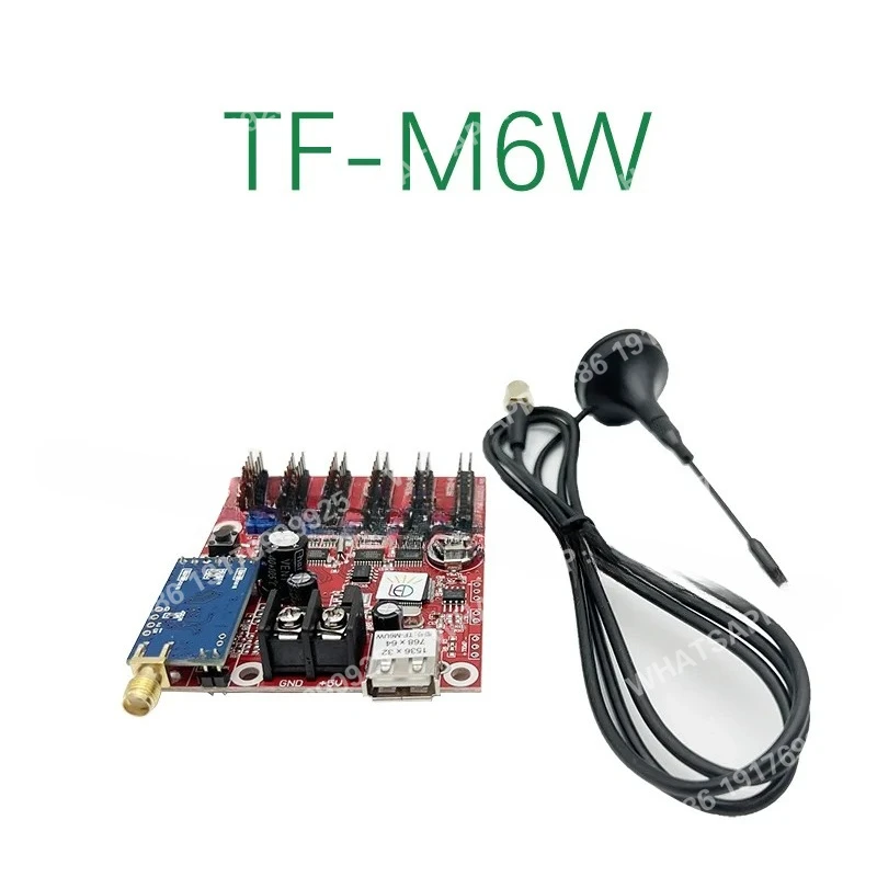 Tarjeta Controladora LED Inalámbrica TF-M6W(TF-WF-M) con WiFi, para LED de un Solo Color y Doble Color, Compatible con 1024*32, 512*64 Puntos