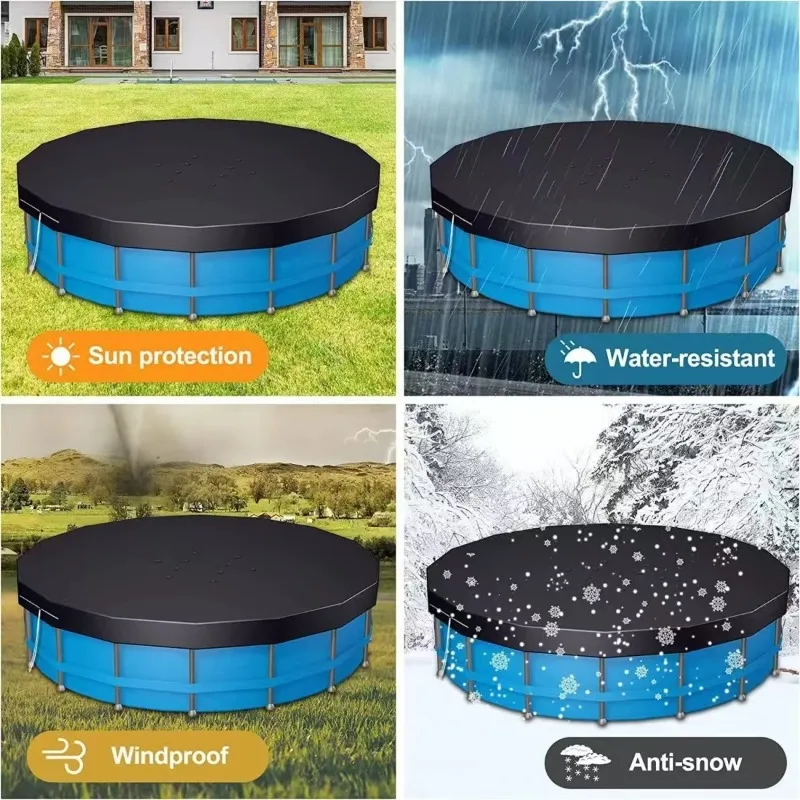Cubierta portátil, cubierta de seguridad para piscina sobre el suelo, manta impermeable para piscina, cubierta para bañera sobre el suelo, cubierta para piscina para niños