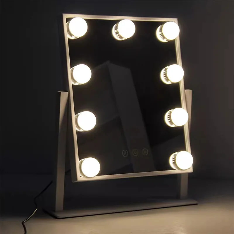 Makeup mirror desktop led lamp home bedroom desktop small portable Internet celebrity fill light smart vanity mirror with light