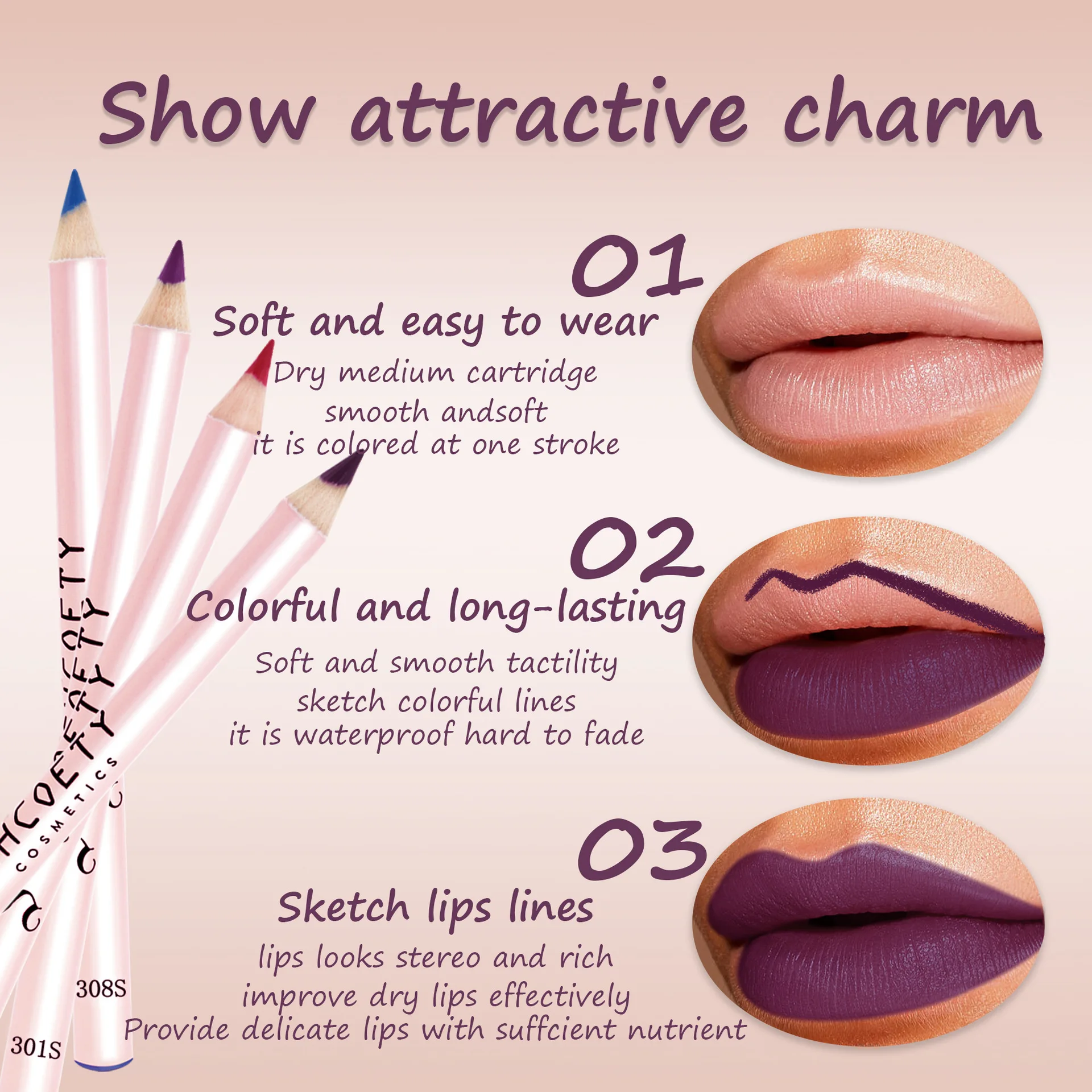 12本入りリップライナーペンシルセット、完璧なヌード、大胆な、またはオンブレの唇を実現、防水、高発色で唇の輪郭を整え、定義します