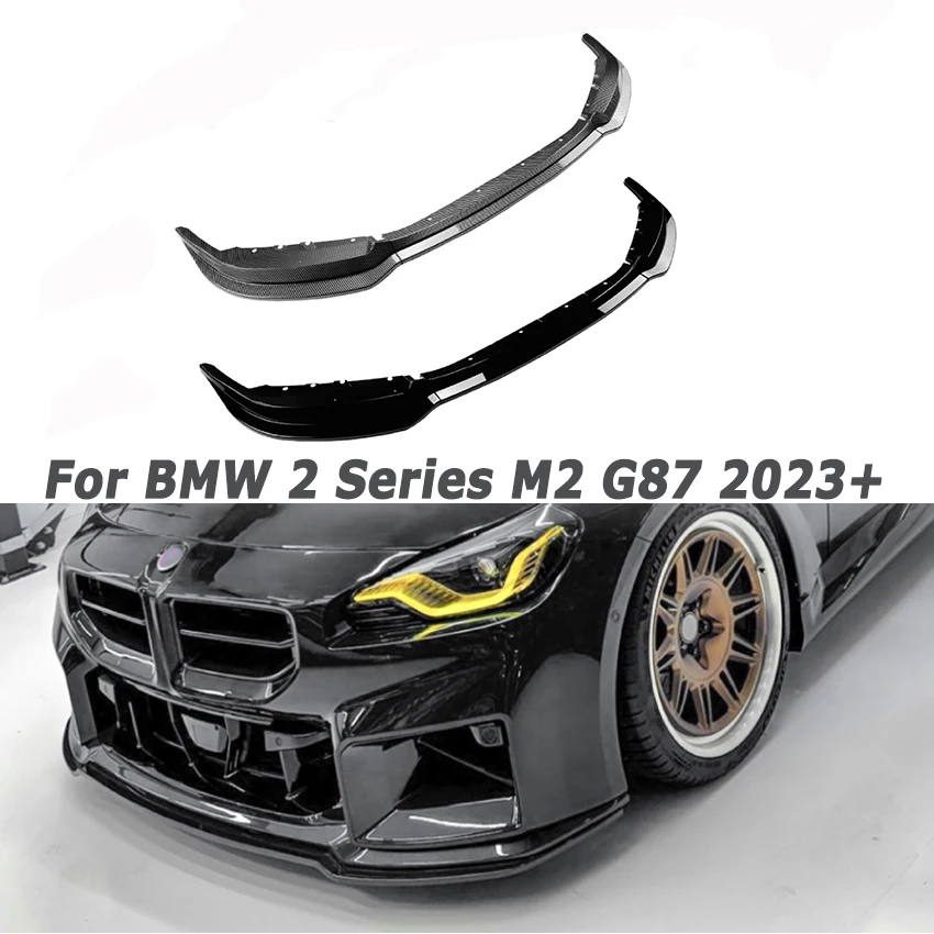 Car Front Bumper Lip Spoiler for BMW 2 Series M2 G87 2023+ Diffuser Splitter Auto Aftermarket Parts