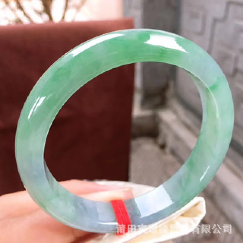 Myanmar Mine Timber Green Positive Ring Ladies Bracelet Jade