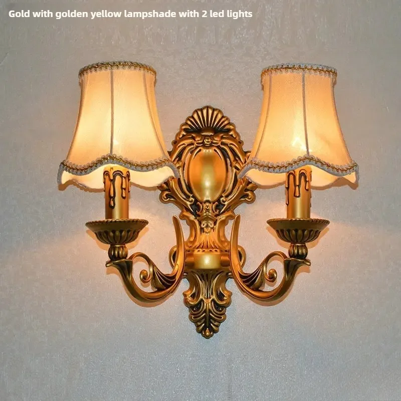 Fashion antique lighting bedroom bedside lamp mirror light stair corridor lights double slider tieyi candle wall lamp