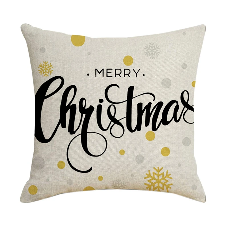 Christmas Pillowcase Santa Square Diverse Home Decor Linen Pillow Cases Cushion Covers For Sofa Car Gift 45X45cm