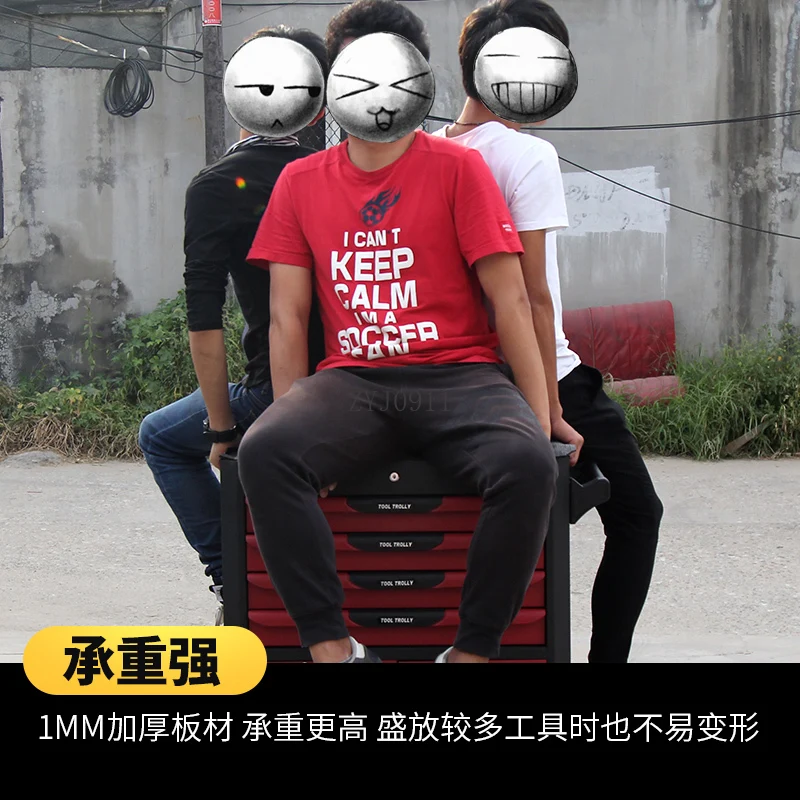 Tool Cart Auto Repair Drawer Cart Multifunctional Hardware Workshop Tool Cabinet Mobile Repair Heavy Duty