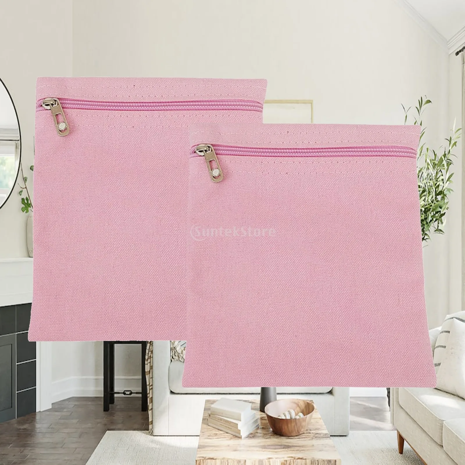 Invisible Clothes Inner Pocket Canvas Sew on Pouch Zippered Wallet Organizer for Coats and Jackets