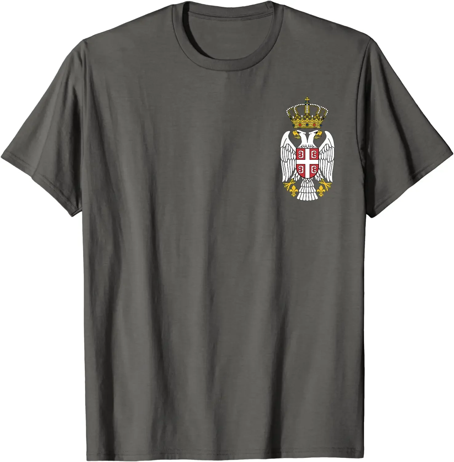 Short Sleeve Casual Cotton O-Neck Shirt Serbian Eagle Coat of Arms Men T-Shirt Emblem of Serbia Double Headed Eagle TShirt 2024