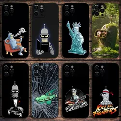 F-Futurama Anime B-Bender Phone Case For Apple iPhone 15,14,13,12,11,Pro,X,XS,Max,XR,Plus,Mini Soft Black Cover