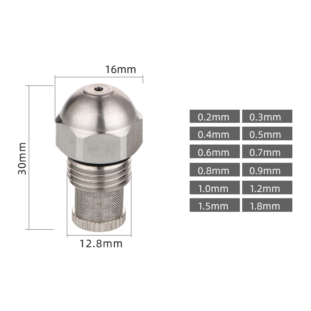 Rozpylacz natryskowy 1/4BSPT dysza do mgiełki o średnicy 0.3-1.5mm w postaci drobnego rozpylania wysokie i niskie ciśnienie dysza do mgiełki otworu