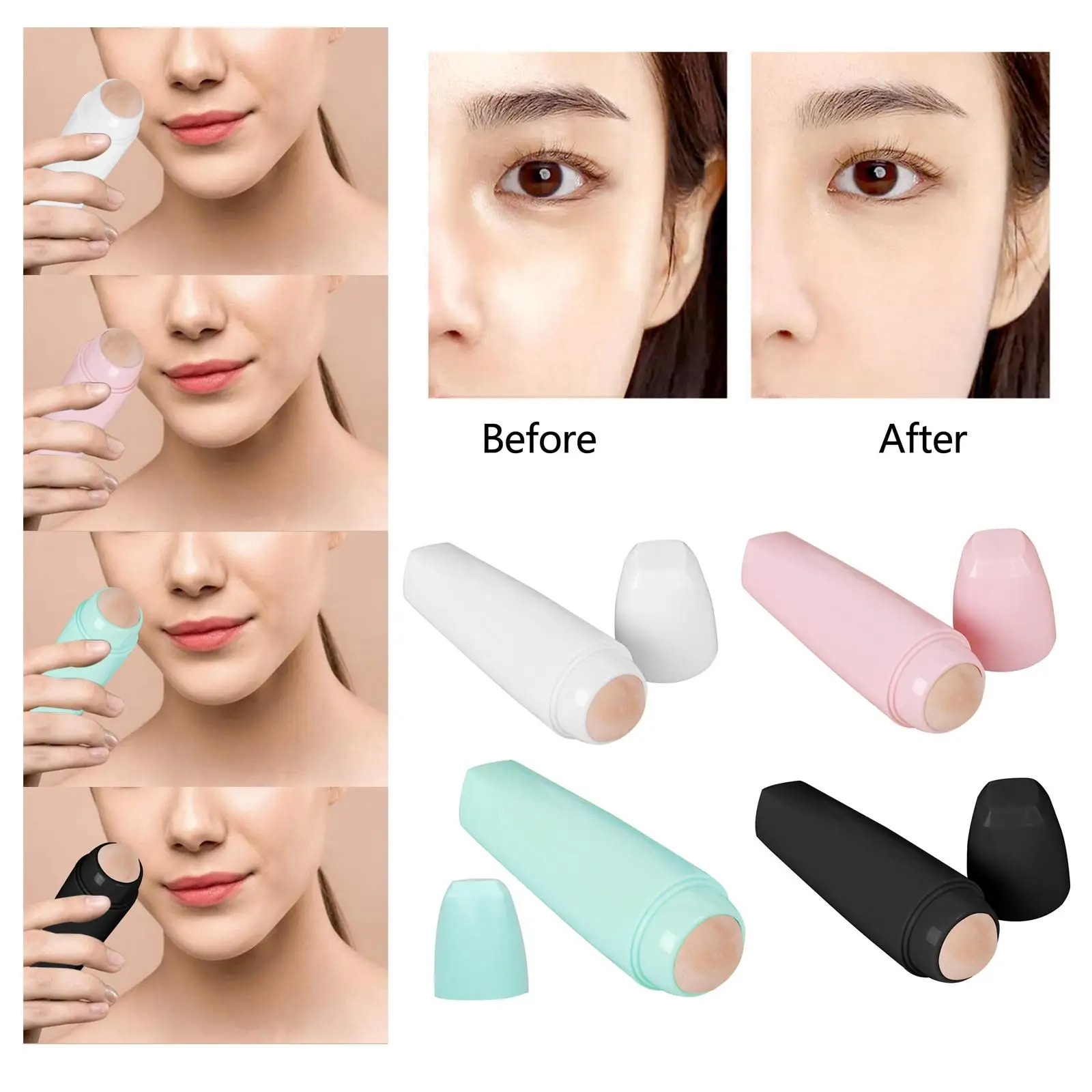 

Вулканический ролик для очистки масла, многоразовый, инструмент для ухода за кожей, шарик для всасывания масла для контроля жирности, очищения пор для мужчин и женщин