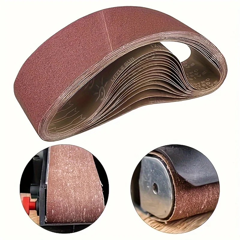 3-Pack 4x36 Inches, Belt 915x100mm Alumina Sandpaper (60-400 Grain Size) Wood Sanding, Special for Belt Sander
