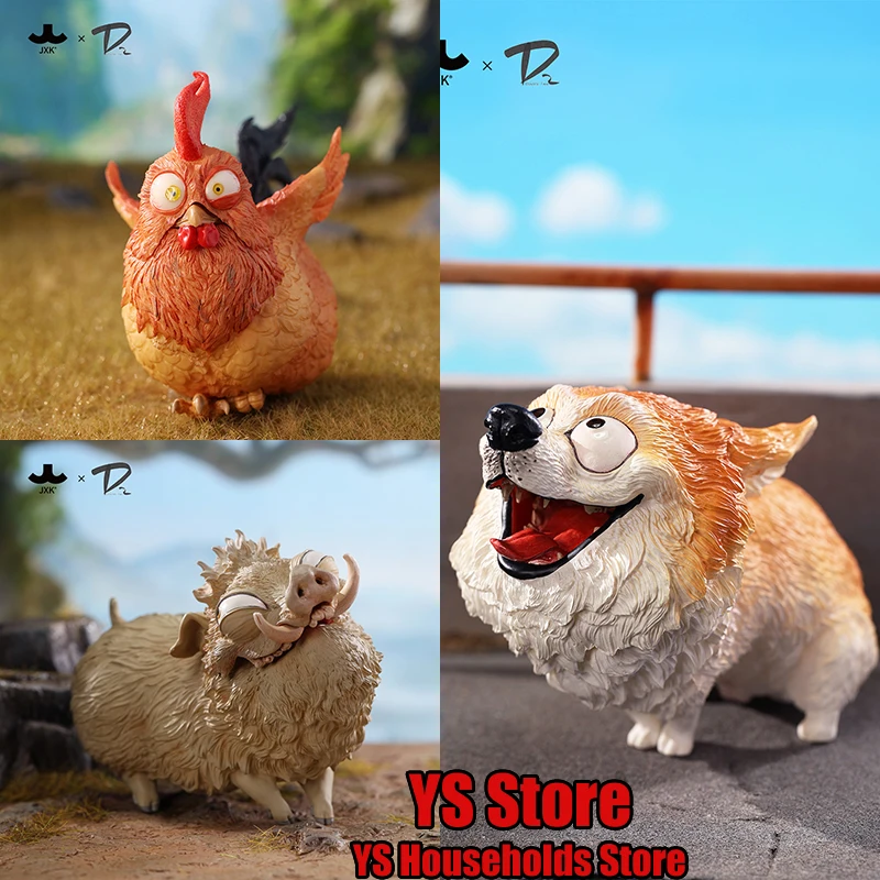 JXK&D2 In Stock The 12 Chinese Zodiac Collectible Pig Dog Rooster Figurine Model Toys Home Decoration Mini Soldier Ornament