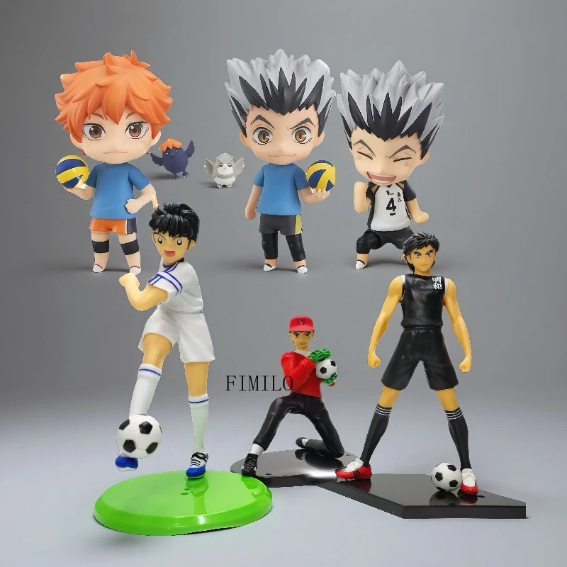 

Anime Ozora Tsubasa Wakabayashi Action Figure Captain Tsubasa Hyuuga Kojirou Figures PVC Collection Haikyuu!! Model Toys Gifts