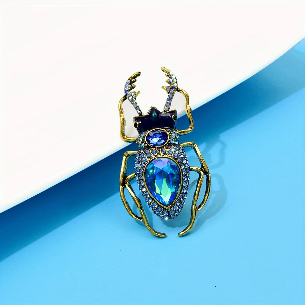 Luxus Voller Kristall Insekt Brosche Pin Für Frauen Männer Strass Vintage Abzeichen Zubehör