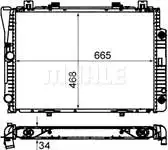 Engine water radiator for CR278000S-CLASS W140 9198