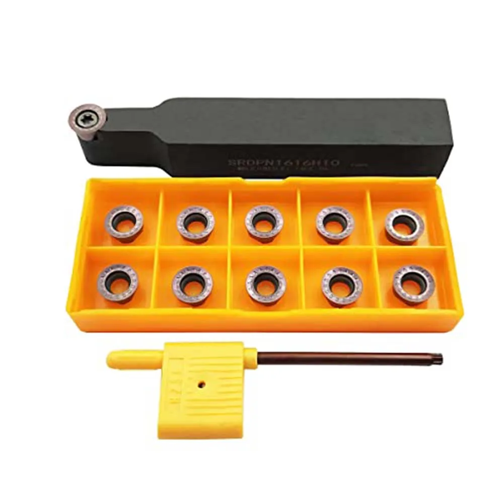

10pcs RPMT10T3 MOE R5 Carbide Insert 1pcs SRDPN1616H10 Shelf 1pcs Handle For Various Processing Environments
